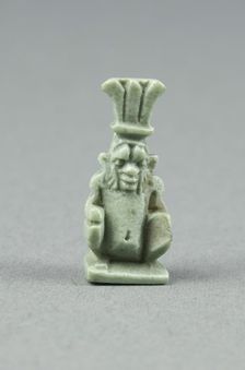 Amulet of the God Bes, Egypt, Late Period, Dynasty 26-31 (664-332 BCE). Creator: Unknown
