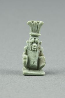 Amulet of the God Bes, Egypt, Late Period, Dynasty 26-31 (664-332 BCE). Creator: Unknown