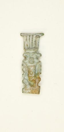Amulet of the God Bes, Egypt, Late Period, Dynasty 26-31 (664-332 BCE). Creator: Unknown