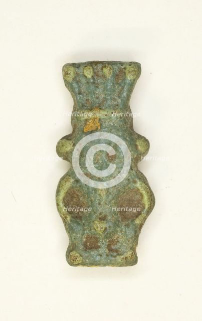 Amulet of the God Bes, Egypt, Roman Period (30 BC-395 AD). Creator: Unknown.