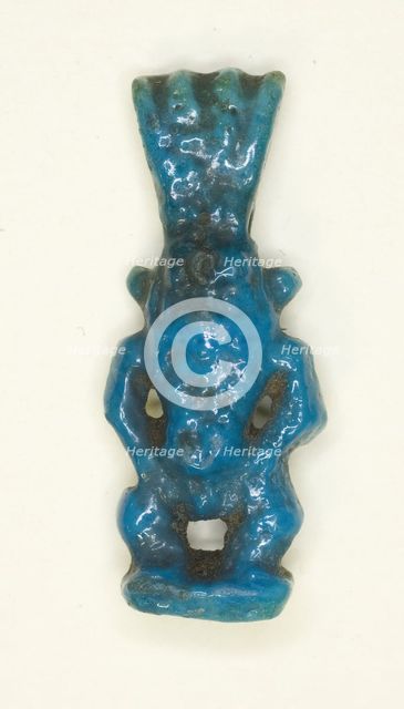 Amulet of the God Bes, Egypt, Third Intermediate Period, Dynasties 21-25 (about 1069-664 BCE). Creator: Unknown.