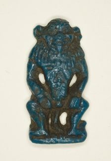 Amulet of the God Bes, Egypt, Third Intermediate Period, Dynasty 21-25 (1070-656 BCE). Creator: Unknown