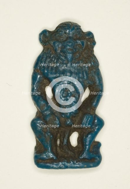 Amulet of the God Bes, Egypt, Third Intermediate Period, Dynasty 21-25 (1070-656 BCE). Creator: Unknown.