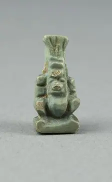Amulet of the God Bes, Egypt, Third Intermediate Period, Dynasty 21-25 (about 1069-664 BCE). Creator: Unknown