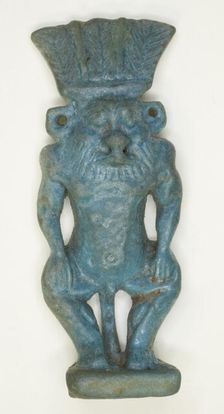 Amulet of the God Bes, Egypt, Third Intermediate Period-Late Period (about 1069-332 BCE). Creator: Unknown