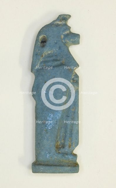 Amulet of the God Duamutef (one of the four Sons of Horus), Egypt, Third Intermediate Period... Creator: Unknown.