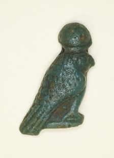 Amulet of the God Khonsu as a Falcon, Egypt, Late Period, Dynasty 26-31 (664-332 BCE). Creator: Unknown
