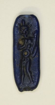 Amulet of the God Harpocrates or Horus-Helios with Cornucopia, Egypt, Roman Period (30 BC-AD 395). Creator: Unknown