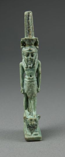 Amulet of the God Nefertem, Egypt, Third Intermediate Period, Dynasty 21-25 (1070-656 BCE). Creator: Unknown