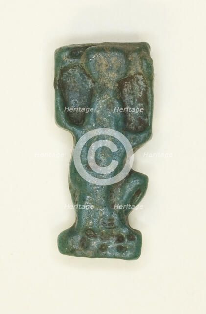 Amulet of the God Shu, Egypt, New Kingdom-Late Period, Dynasties 18-31 (about 1550-332 BCE). Creator: Unknown.