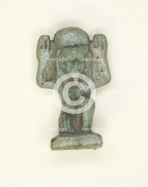 Amulet of the God Shu, Egypt, Late Period, Dynasty 26-31 (664-332 BCE). Creator: Unknown.