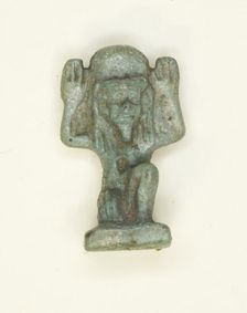 Amulet of the God Shu, Egypt, Late Period, Dynasty 26-31 (664-332 BCE). Creator: Unknown