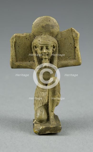 Amulet of the God Shu, Egypt, Late Period, Dynasty 26 (664-525 BCE). Creator: Unknown.