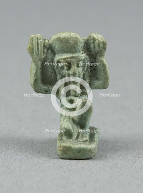 Amulet of the God Shu, Egypt, Third Intermediate-Late Period (about 1070-332 BCE). Creator: Unknown.