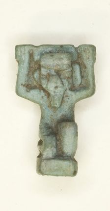 Amulet of the God Shu, Egypt, Third Intermediate Period-Late Period, Dynasty 21-31 (abt 1069-332 BCE Creator: Unknown