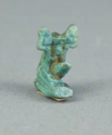 Amulet of the God Shu with Disk, Egypt, Late Period-Ptolemaic (about 7th-1st century BCE). Creator: Unknown