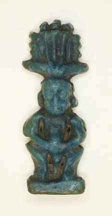Amulet of the God Pataikos wearing Atef Crown, Egypt, Third Intermediate Period-Late Period... Creator: Unknown