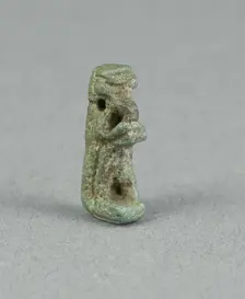 Amulet of the God Thoth Holding an Offering Table (?), Egypt, Late Period (about 664-332 BCE). Creator: Unknown