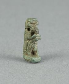 Amulet of the God Thoth Holding an Offering Table (?), Egypt, Late Period (about 664-332 BCE). Creator: Unknown