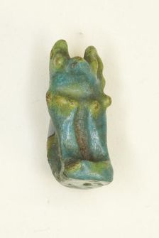 Amulet of the Goddess Bastet as a Seated Cat, Egypt, Late Period (?) (about 664-332 BCE). Creator: Unknown
