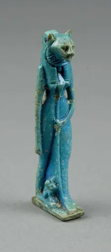 Amulet of the Goddess Bastet (?), Egypt, Third Intermediate Period, Dynasty 21-25 (1070-656 BCE). Creator: Unknown