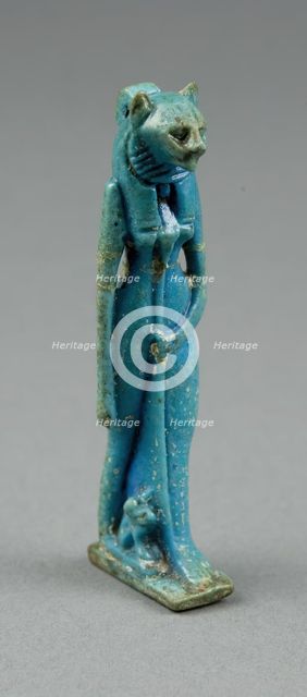Amulet of the Goddess Bastet (?), Egypt, Third Intermediate Period, Dynasty 21-25 (1070-656 BCE). Creator: Unknown.