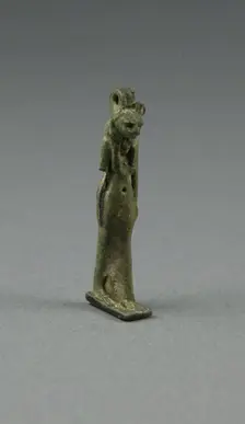 Amulet of the Goddess Bastet, Egypt, Third Intermediate Period, Dynasty 21-25 (1070-656 BCE). Creator: Unknown