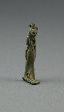 Amulet of the Goddess Bastet, Egypt, Third Intermediate Period, Dynasty 21-25 (1070-656 BCE). Creator: Unknown
