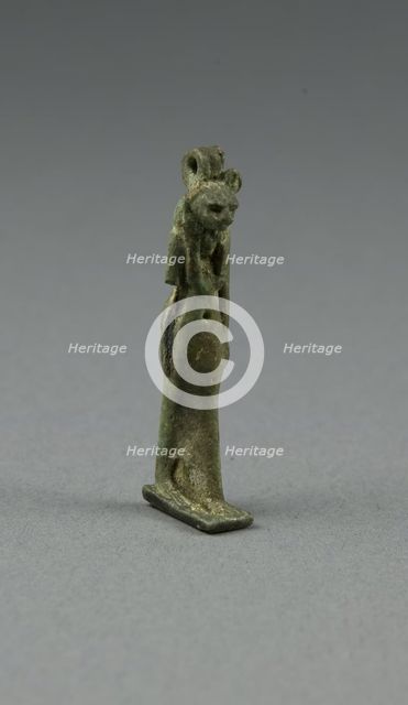 Amulet of the Goddess Bastet, Egypt, Third Intermediate Period, Dynasty 21-25 (1070-656 BCE). Creator: Unknown.