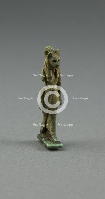 Amulet of the Goddess Bastet, Egypt, Third Intermediate Period, Dynasty 21-25 (1069-656 BCE). Creator: Unknown.