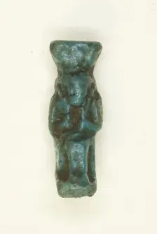Amulet of the Goddess Hathor with Menat and Sistrum, Egypt, Late Period (?) (664-332 BCE). Creator: Unknown