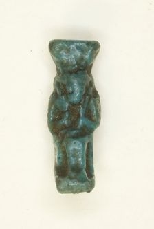 Amulet of the Goddess Hathor with Menat and Sistrum, Egypt, Late Period (?) (664-332 BCE). Creator: Unknown
