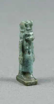 Amulet of the Goddess Hathor (?) with Cow's Head, Egypt, Third Intermediate-Late Period? (abt 1069.. Creator: Unknown