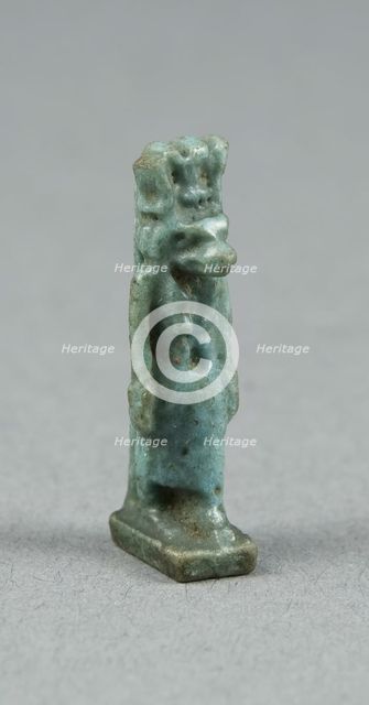 Amulet of the Goddess Hathor (?) with Cow's Head, Egypt, Third Intermediate-Late Period? (abt 1069.. Creator: Unknown.