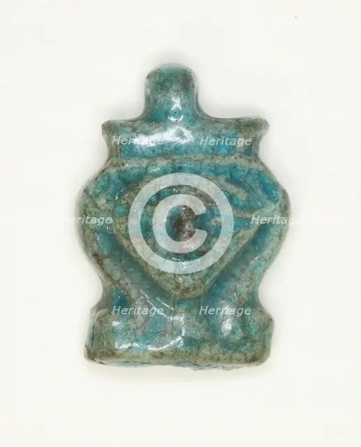 Amulet of the Goddess Hathor, Egypt, New Kingdom, Dynasties 18-20 (about 1550-1069 BCE). Creator: Unknown.