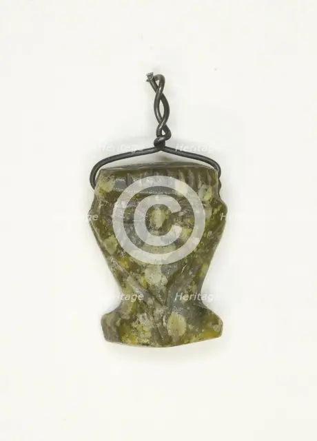 Amulet of the Goddess Hathor (?), Egypt, New Kingdom-Late Period (about 1550-332 BCE). Creator: Unknown.