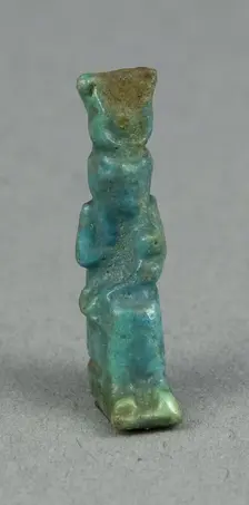 Amulet of the Goddess Isis with Horus as a Child, Egypt, Late Period-Ptolemaic Period (7th-1st... Creator: Unknown