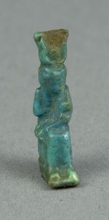Amulet of the Goddess Isis with Horus as a Child, Egypt, Late Period-Ptolemaic Period (7th-1st... Creator: Unknown