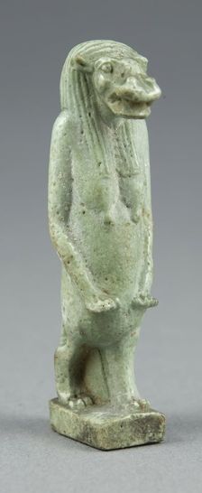 Amulet of the Goddess Tawaret (Toeris), Egypt, Third Intermediate Period, Dynasty 21-25... Creator: Unknown