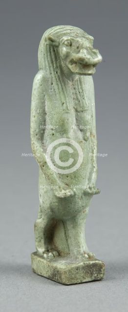 Amulet of the Goddess Tawaret (Toeris), Egypt, Third Intermediate Period, Dynasty 21-25... Creator: Unknown.