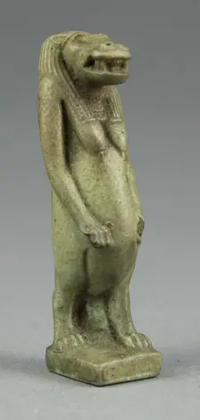 Amulet of the Goddess Tawaret (Toeris), Egypt, Third Intermediate Period, Dynasty 21-25 (1070-656 BC Creator: Unknown