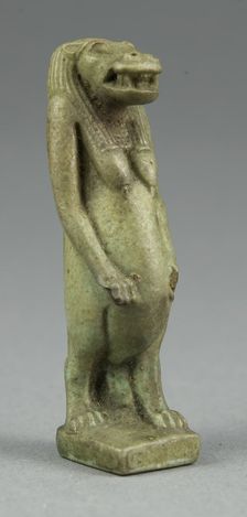 Amulet of the Goddess Tawaret (Toeris), Egypt, Third Intermediate Period, Dynasty 21-25 (1070-656 BC Creator: Unknown
