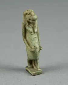 Amulet of the Goddess Taweret (Thoeris), Egypt, Third Intermediate Period-Late Period, Dynasties... Creator: Unknown