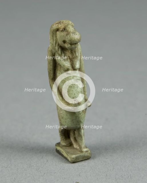 Amulet of the Goddess Taweret (Thoeris), Egypt, Third Intermediate Period-Late Period, Dynasties... Creator: Unknown.