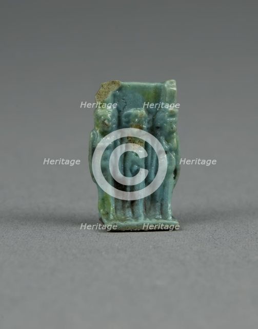 Amulet of the Goddesses Isis and Nephthys with Horus Standing Between, Egypt, Third Intermediate... Creator: Unknown.