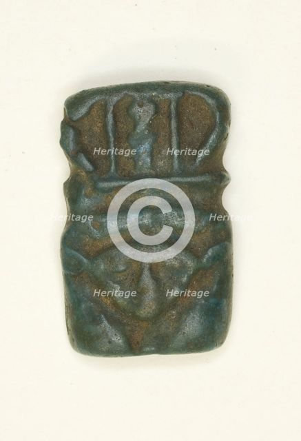 Amulet of the Head of the Goddess Hathor, Egypt, Roman Period (30 BC-395 AD). Creator: Unknown.