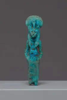 Amulet of the Seated Goddess Sekhmet, Egypt, New Kingdom-Third Intermediate Period (abt.1050... Creator: Unknown