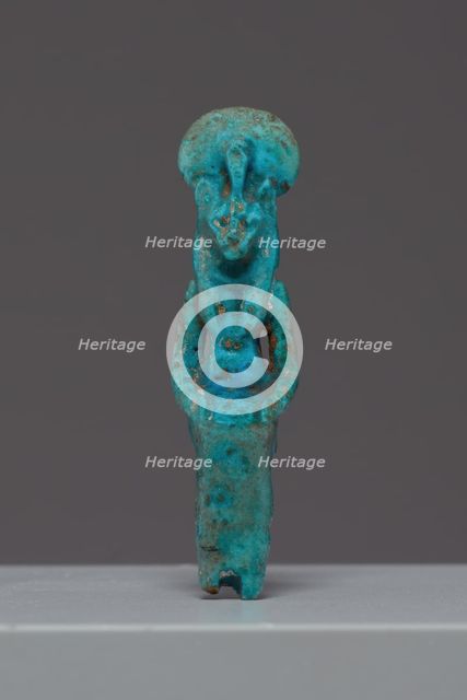 Amulet of the Seated Goddess Sekhmet, Egypt, New Kingdom-Third Intermediate Period (abt.1050... Creator: Unknown.