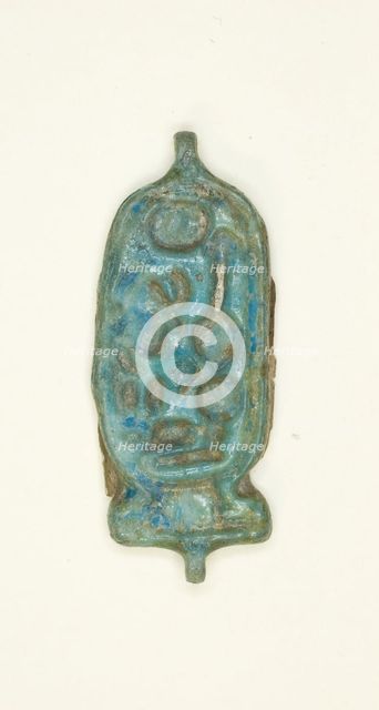 Amulet: Cartouche with Prenomen of Akhenaten, Egypt, New Kingdom, Dynasty 18, reign of ... Creator: Unknown.
