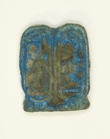 Amulet: Double Cartouche of King Akhenaton, Egypt, New Kingdom, Dynasty 18, reign of Akhenaten... Creator: Unknown